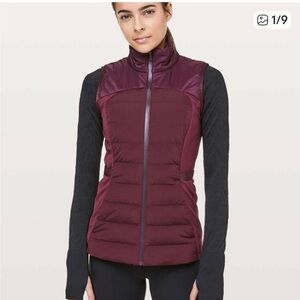 lululemon athletica Down for it All Vest - Purple Burgundy size 10